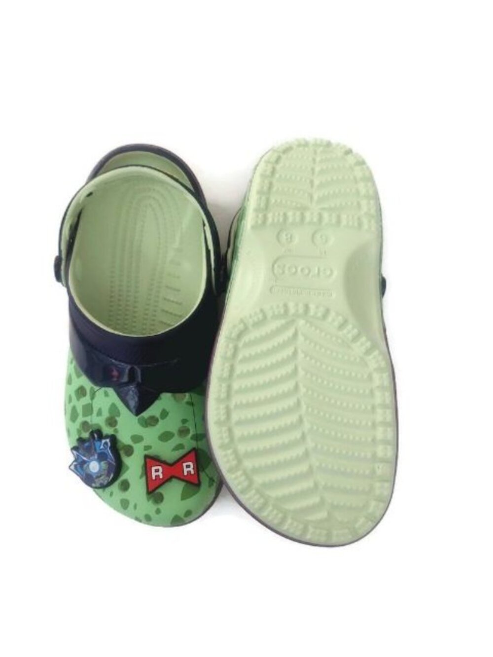 CROCS Dragon Ball Z Cell Classic Clog Mens 6 Womens 8 Sandals Croslite Green NWT - Picture 10 of 12